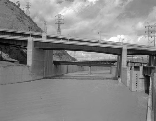 Los Angeles River after a heavy rain