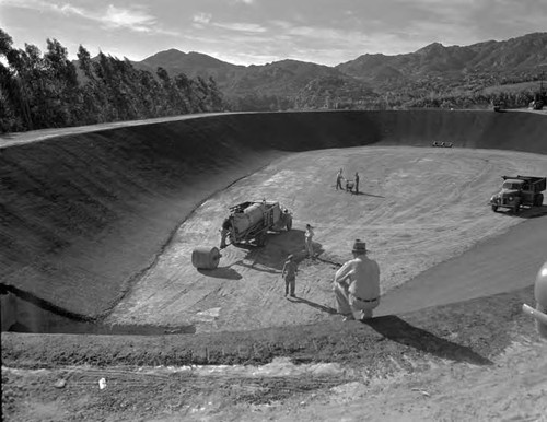 Construction work on bereaves new Chatsworth high line terminal reservoir