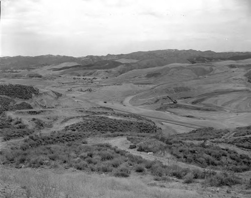 Construction progress at Castaic Reservoir site