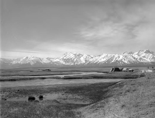 Camping and fishing along streams in Owens Valley