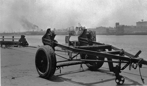 Trailer used for hauling spools of cable