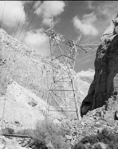 Transmission tower in the Owens Gorge