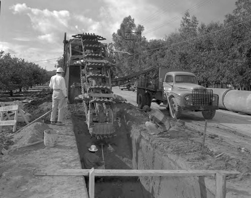 Pipeline construction during 1955