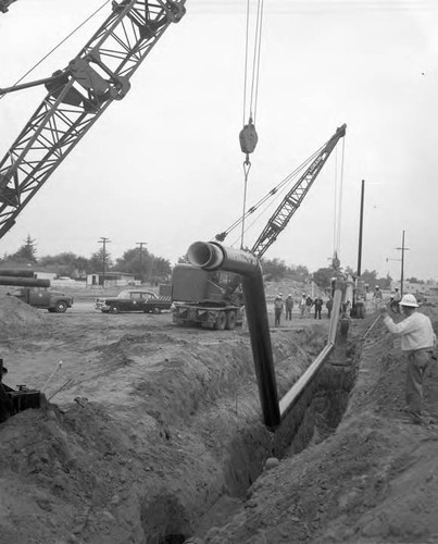 110' "U" shaped water line installed at Keswick and Glen Oaks Ave