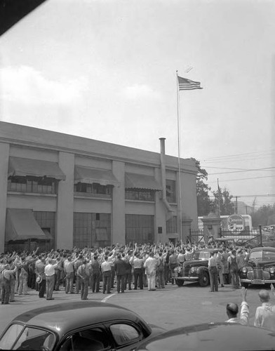 Dedication of a new steel flag pole