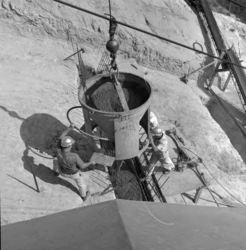 Construction progress at second aqueduct cascades