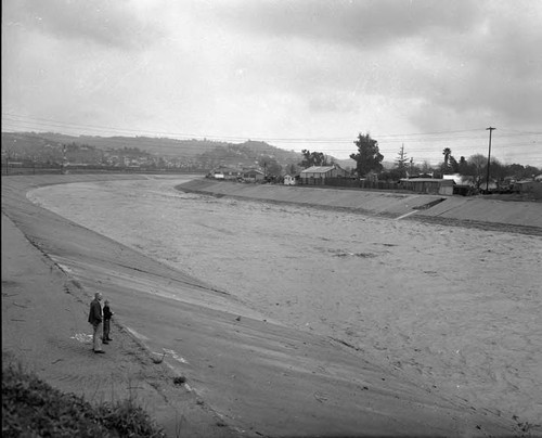 Los Angeles River after a heavy rain