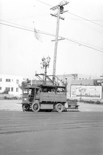 Electric driven street light truck of the early 20's