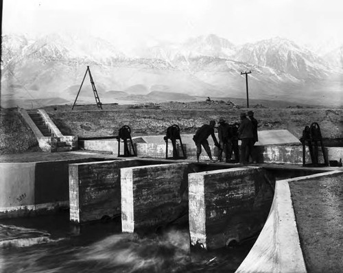 Opening of Control Gates on Los Angeles-Owens River Aqueduct