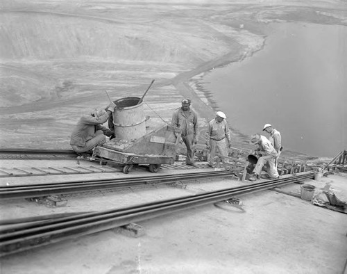 Stone Canyon Reservoir construction