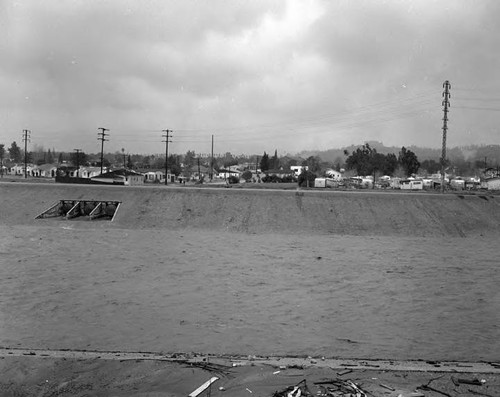 Los Angeles River after a heavy rain