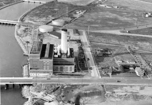 Air view of Seal Beach power plant