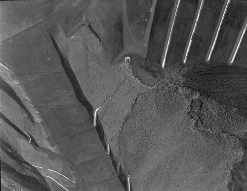 Air view of storm damage to the Castaic project