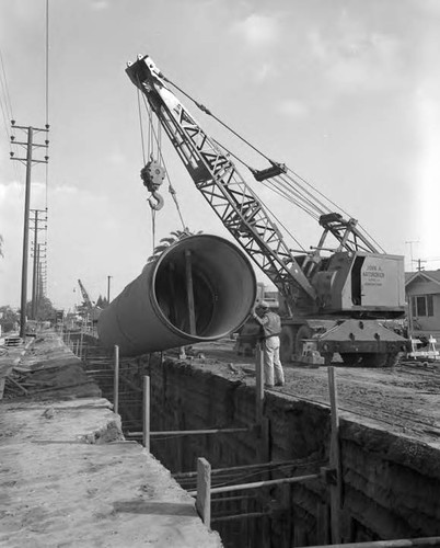 Pipeline construction during 1955