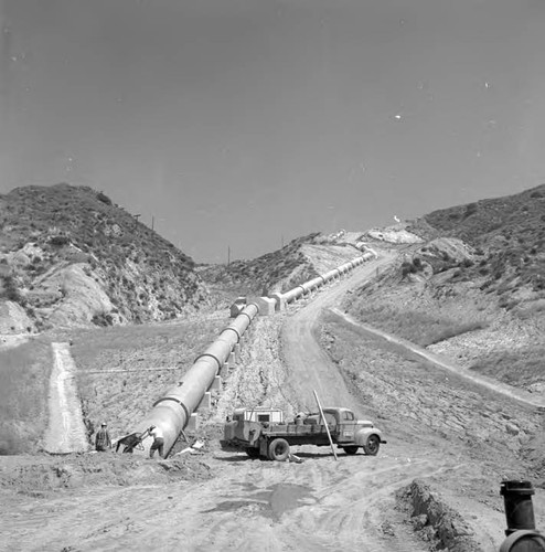 Construction progress at second aqueduct cascades