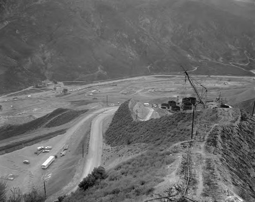 Construction progress at Castaic Reservoir