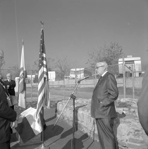 Dedication of a historical marker at Mission Wells in San Fernando Valley