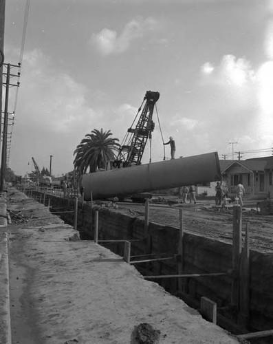 Pipeline construction during 1955