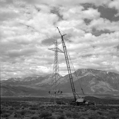 Intertie construction north of Pleasant Valley camp grounds