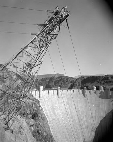 Over hanging tower at Boulder Dam