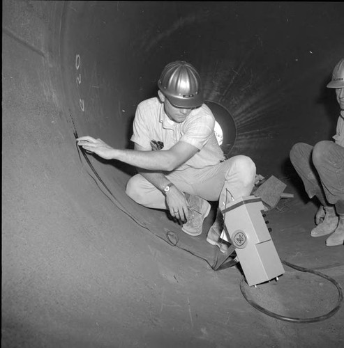 Second Los Angeles Aqueduct construction north of Mojave, California