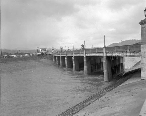 Los Angeles River after a heavy rain