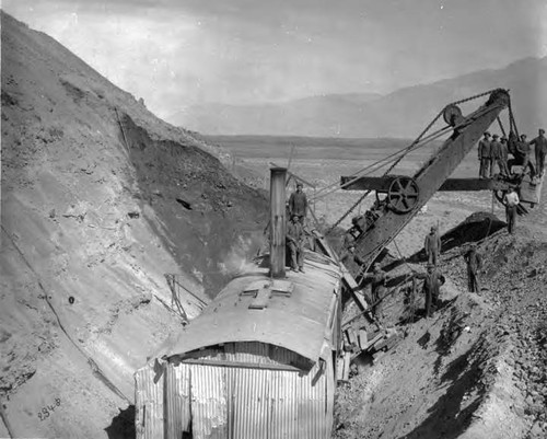 Hugh steam shovel used during construction of the aqueduct