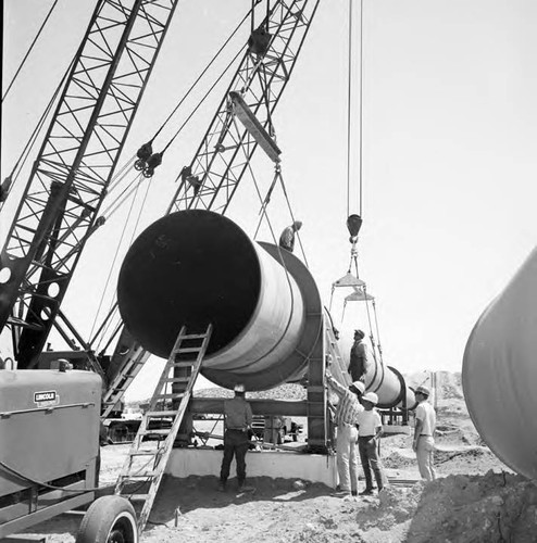 2nd Los Angeles Aqueduct construction north of Mojave, California