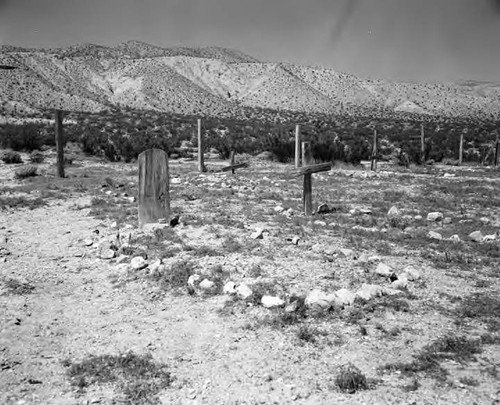 Another view of graves of early construction workers on original aqueduct