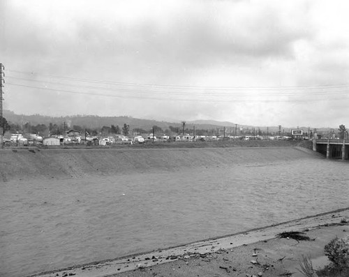 Los Angeles River after a heavy rain