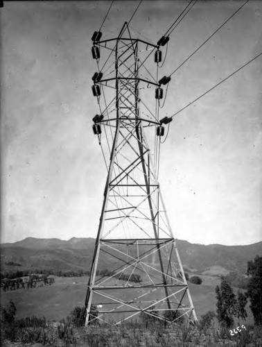 110 kv Transmission Line Tower from San Francisquito Canyon Power Plant No. 1