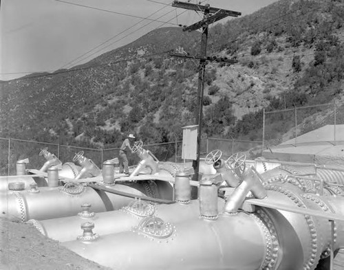 Valve controls on penstocks to power house