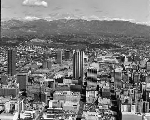 Air view of downtown Los Angeles