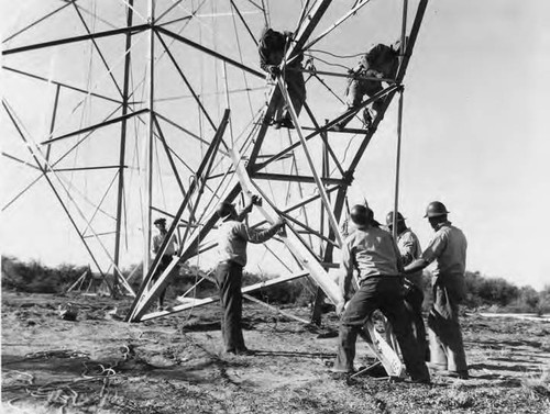 Tower erection crew