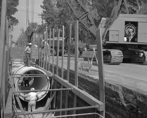 Eagle Rock - Hollywood Reservoir pipeline at Franklin Ave. and Normandie