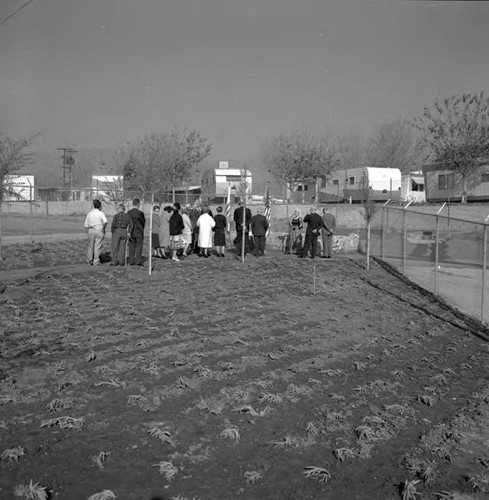 Dedication of a historical marker at Mission Wells in San Fernando Valley