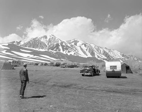 Camping and fishing along streams in Owens Valley