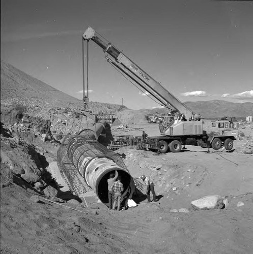 Second Los Angeles Aqueduct siphon construction section between Mojave and Little Lake, California