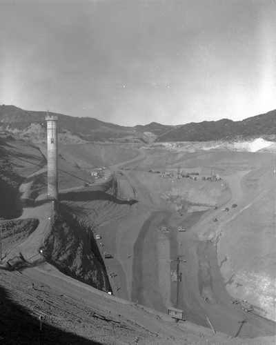 Stone Canyon Reservoir construction