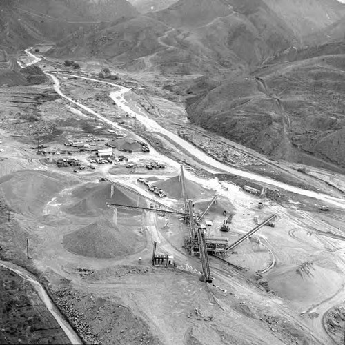 Air view of storm damage to the Castaic project