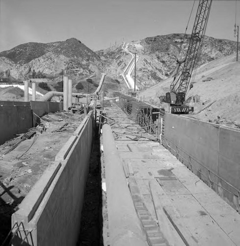 Construction progress of the second Los Angeles Aqueduct cascades area