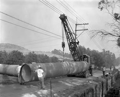 Pipeline construction during 1955