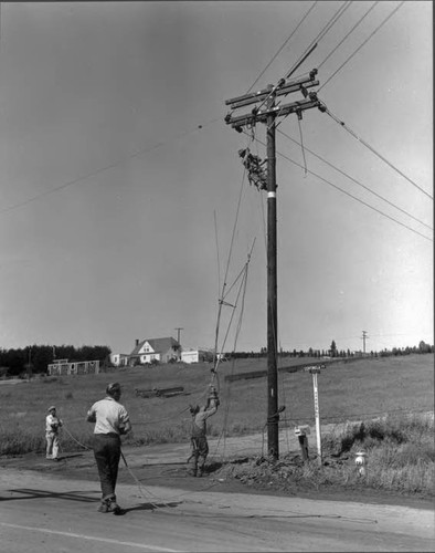 Installing street lights in a rural area