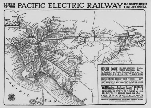 Lines of the Pacific Electric Railway in Southern California, 1912