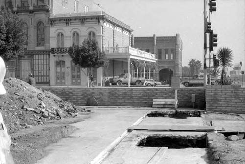 Merced Theater building- photograph of different group and places outside of theater