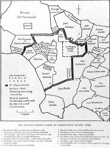 Los Angeles Pueblo lands as conjectured before 1846