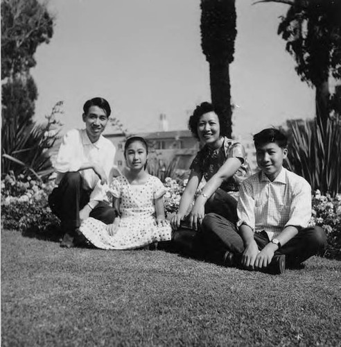 Photo of a family outdoors