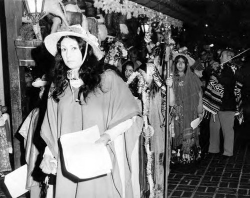 Las Posadas procession through Olvera Street