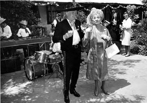 Hernando Courtright with Princess Pignatelli in the Avila patio