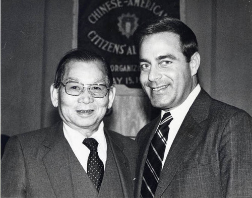 Joel Wachs, Councilmember at the time, and Poy Wong at CACA